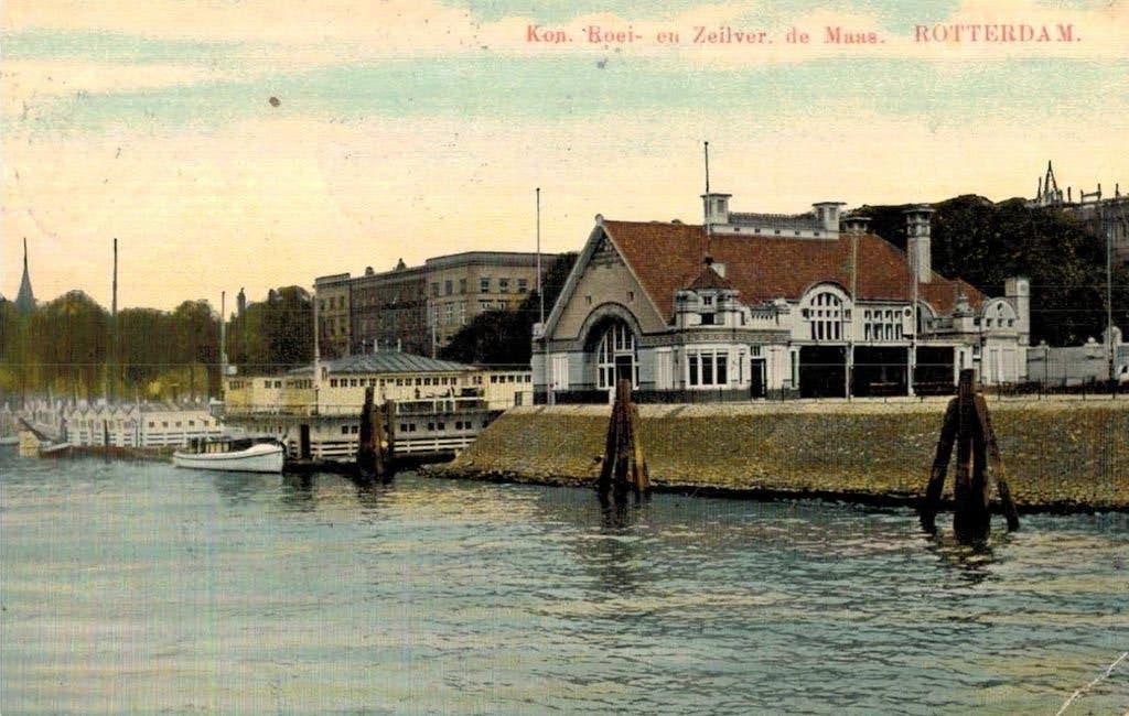 Oude Ansichtkaart Roei- en Zeilvereniging De Maas, Rotterdam, Ophalen of Verzenden, Voor 1920, Gelopen, Zuid-Holland