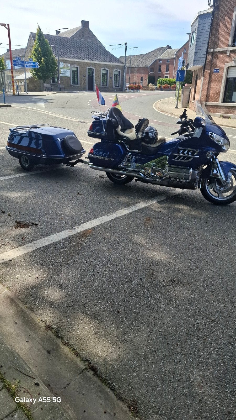 Aanhanger voor Honda Goldwing GL1800 - Blauw, Ophalen, Zo goed als nieuw
