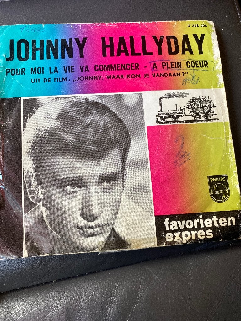 Johnny Hallyday - Favorieten Expres! (7 inch vinyl), Cd's en Dvd's, Vinyl Singles, Gebruikt, 7 inch, Ophalen of Verzenden, Pop