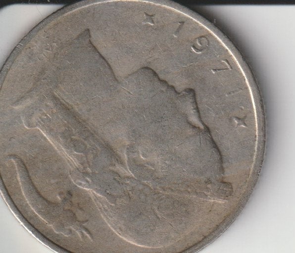 5 franc 1971 belgie, Postzegels en Munten, Munten | België, Verzenden