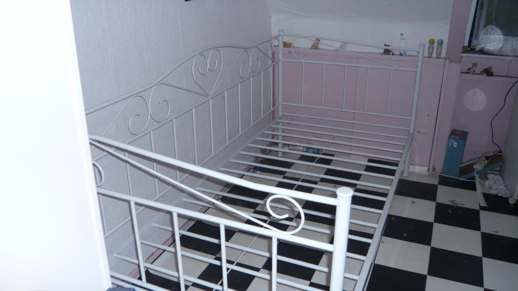 bedden, Ophalen, 90 cm, Eenpersoons, Wit