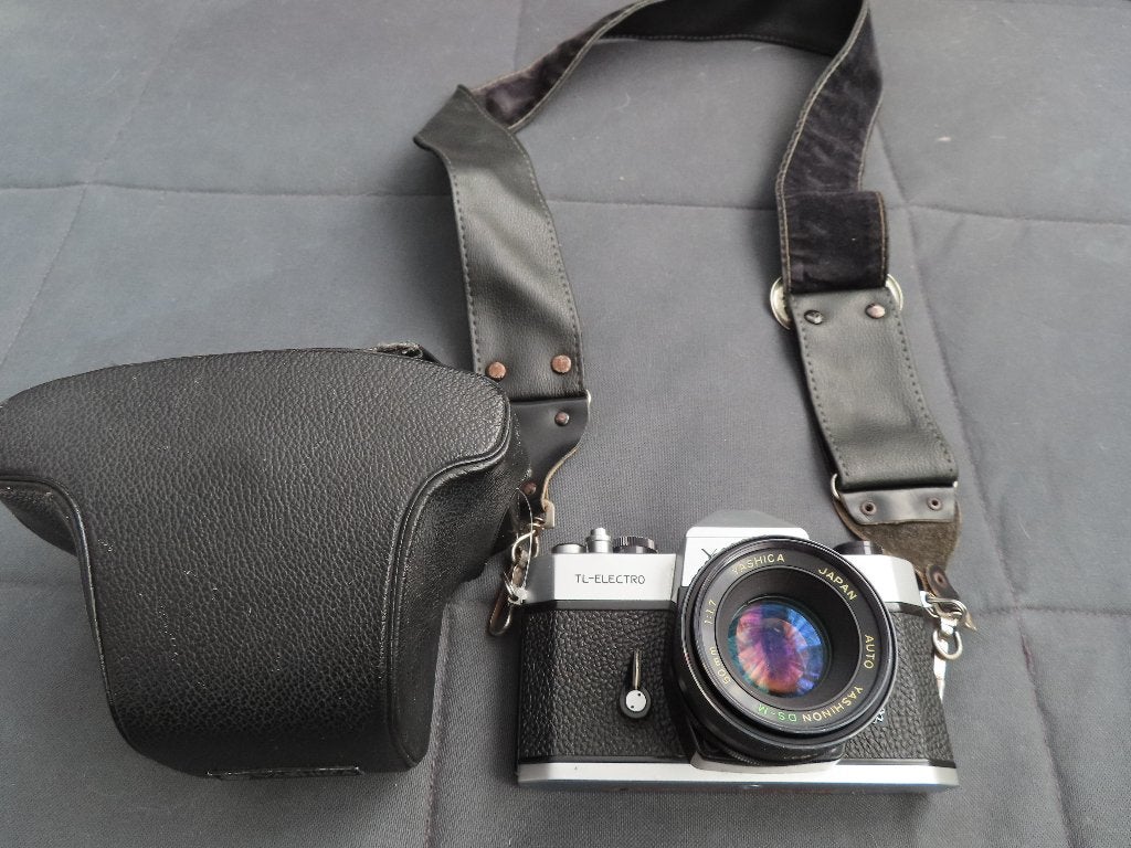 *Yashica TL Electro camera, Ophalen of Verzenden, Gebruikt, Spiegelreflex, Overige Merken