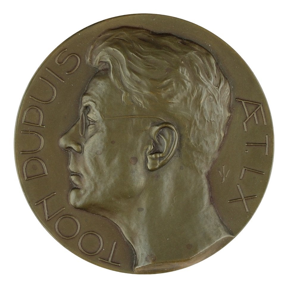 Penningen VPK 1936 Jeanne Wichers : Toon Dupuis, Verzenden, Brons, Nederland