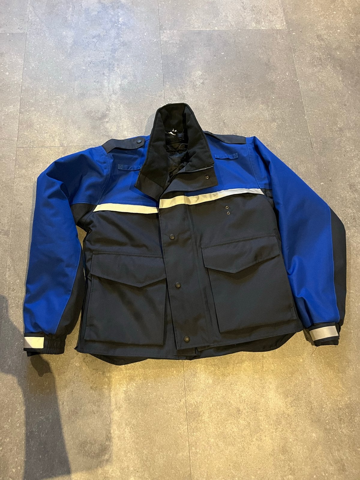 HTV Winter Opleidingsjas - Maat M, Kleding | Heren, Jassen | Winter, Ophalen of Verzenden, Gedragen, Maat 48/50 (M), Blauw