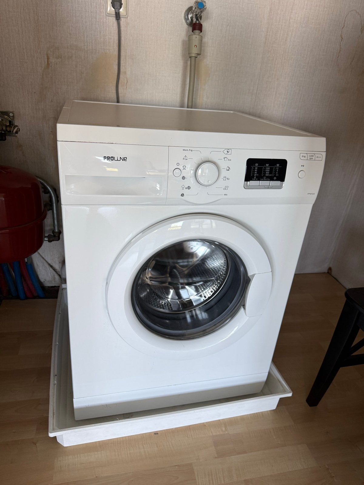 Proline Voorlader Wasmachine 8kg A+++ 1200 toeren, Ophalen, 1200 tot 1600 toeren, Gebruikt, 8 tot 10 kg