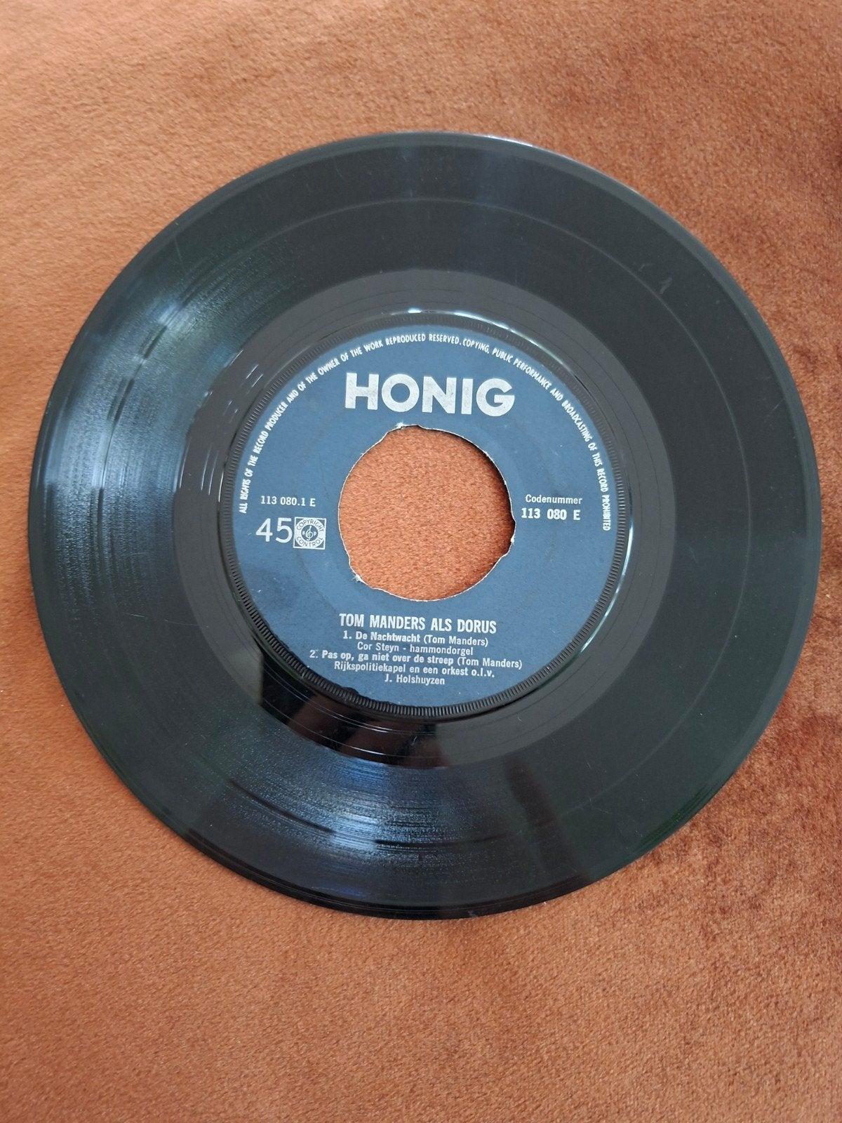 Tom Manders als Dorus - Grote Honig Luisterwedstrijd EP, Ophalen, Gebruikt, 7 inch, EP