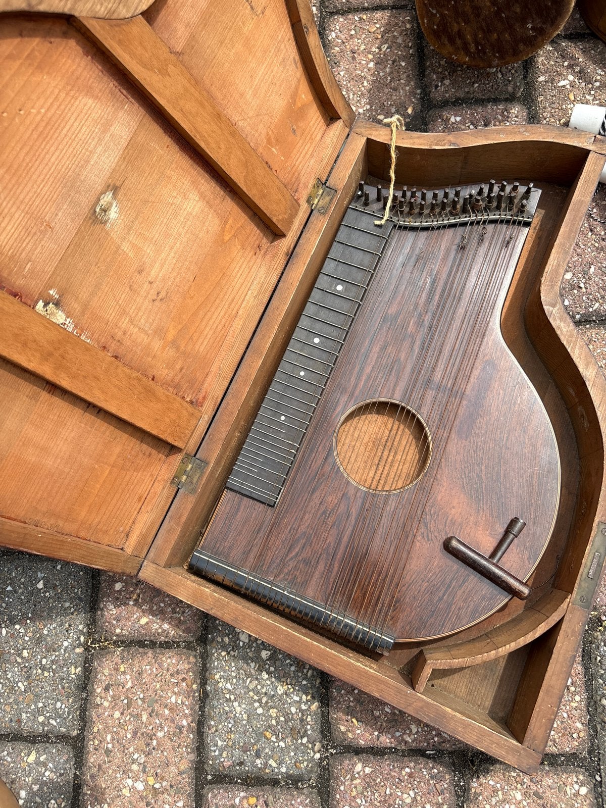 Antieke Citer in Koffer - Uniek Snaarinstrument, Ophalen of Verzenden, Gebruikt, Citer