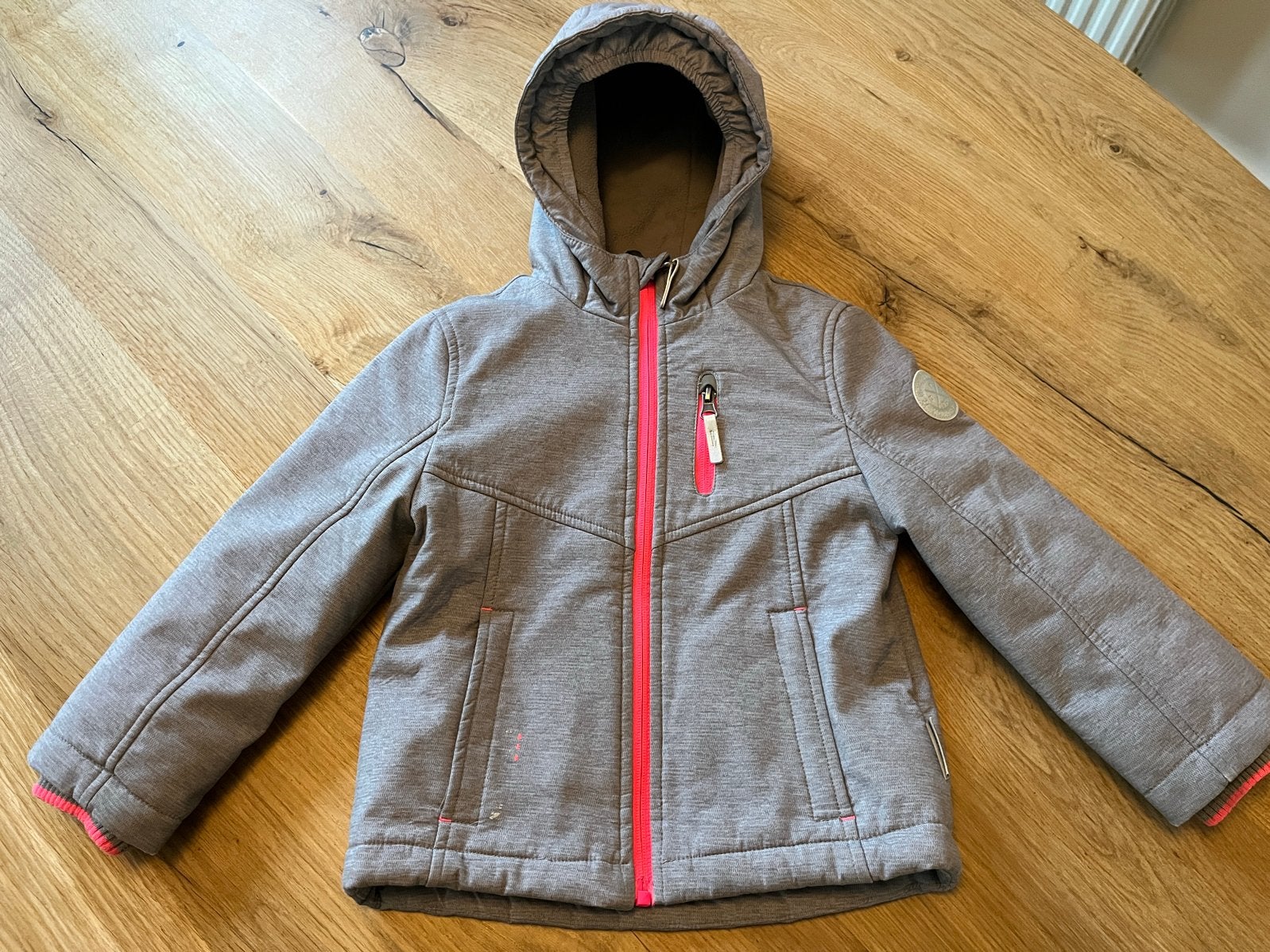 Winterjas Northville maat 104 grijs met roze rits, Kinderen en Baby's, Ophalen of Verzenden, Gebruikt, Meisje, Jas