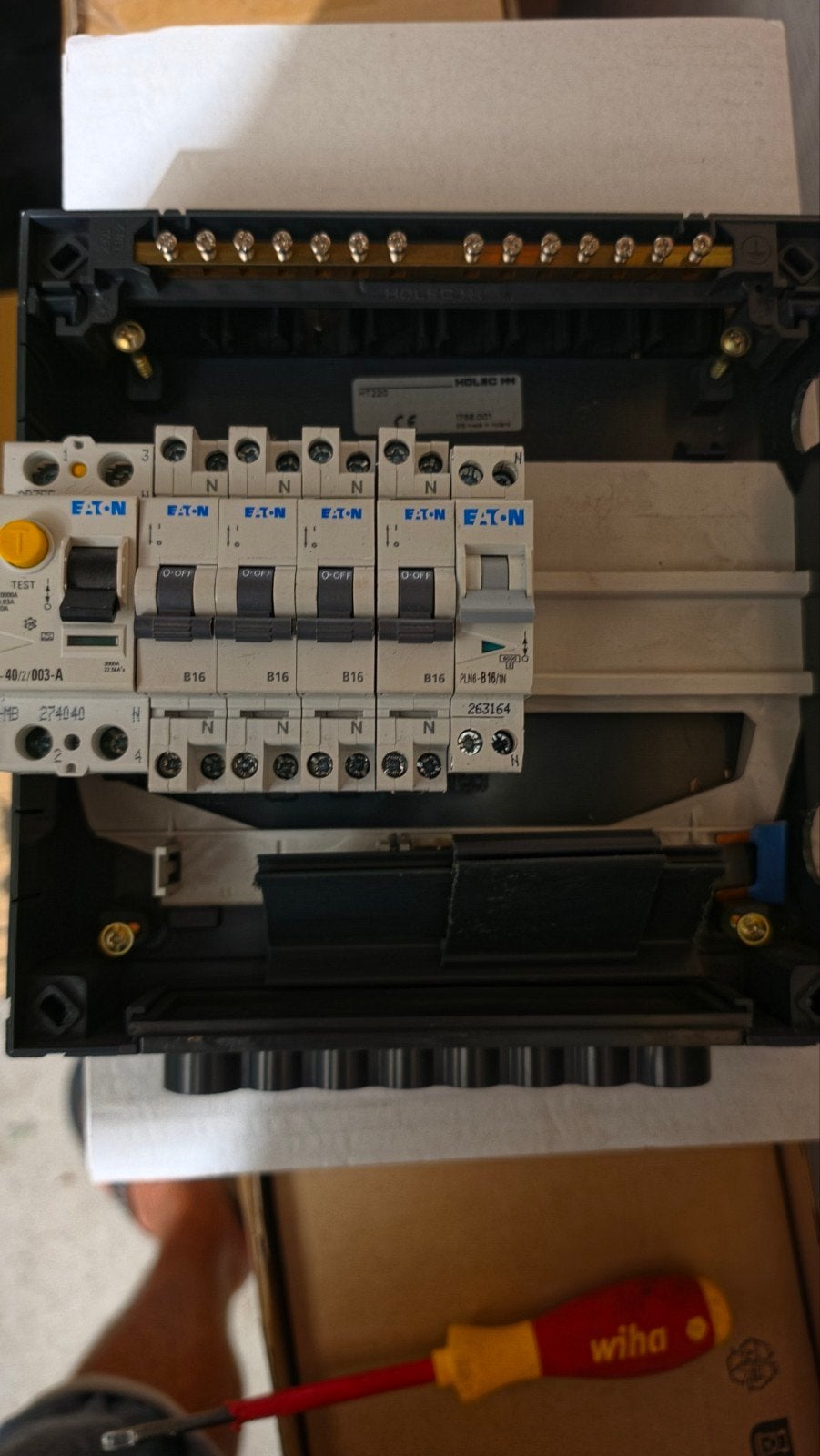 Holec HH Groepenkast met Eaton componenten, Doe-het-zelf en Verbouw, Elektra en Kabels, Ophalen, Gebruikt, Eaton, Groepenkast