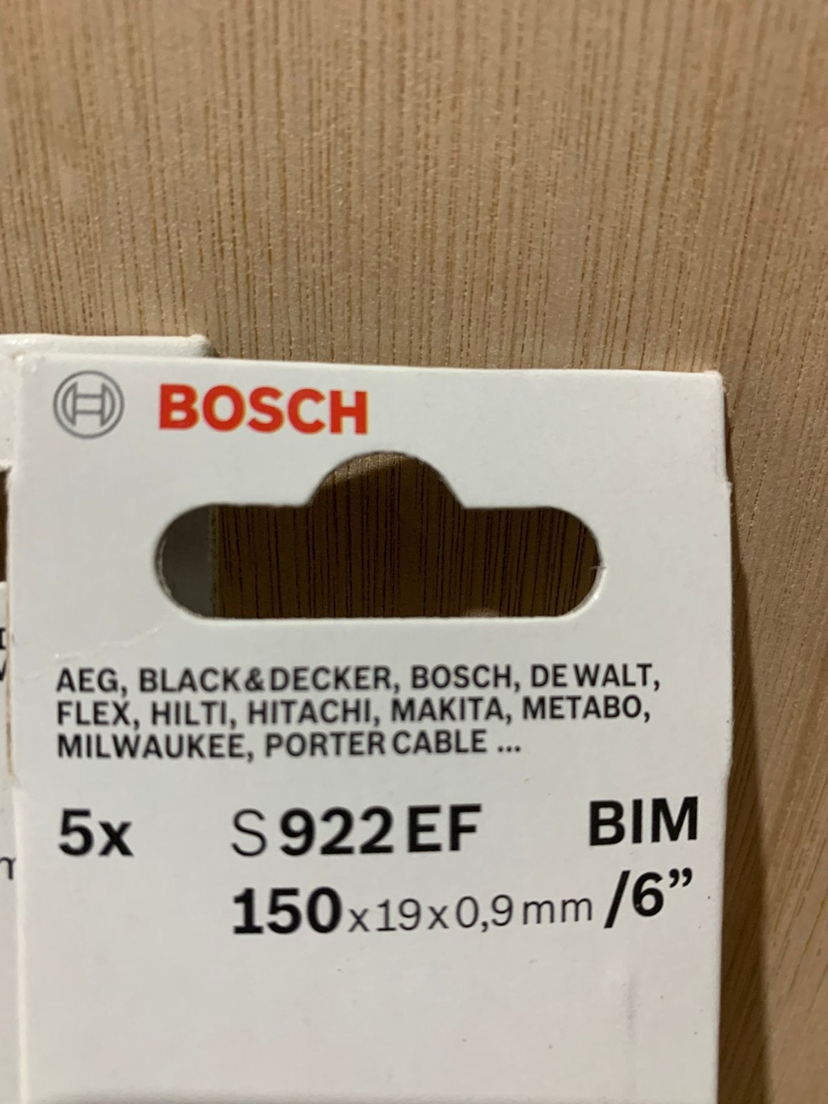 Bosch Reciprozaagbladen S922EF – Nieuw – Verpakt per 5, Bosch, Nieuw, Ophalen of Verzenden, Bosch