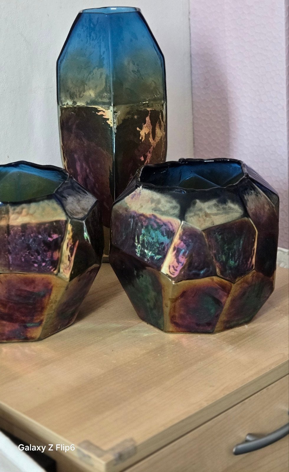 Mooie pols potten set, Overige kleuren, Ophalen of Verzenden, Minder dan 50 cm, Glas