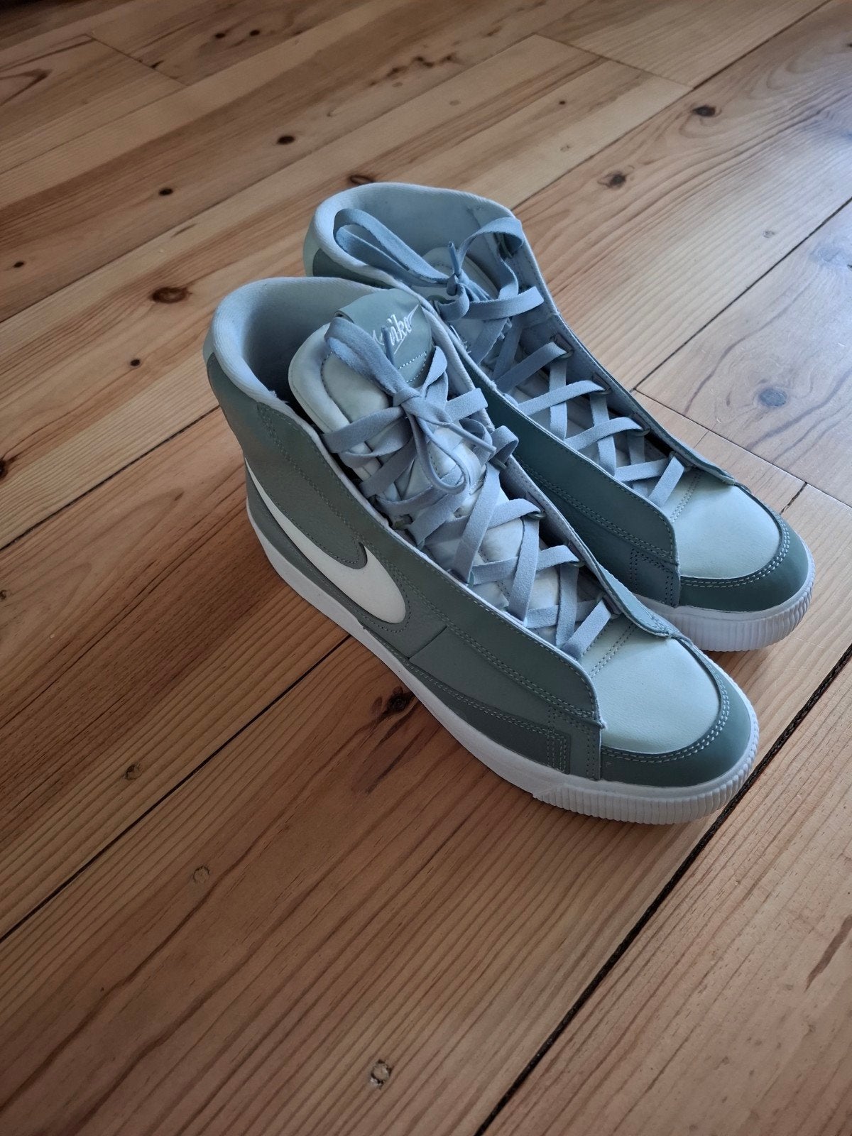 Nike Blazer Platform Sneakers - Lichtblauw, Blauw, Nike, Ophalen of Verzenden, Sneakers of Gympen