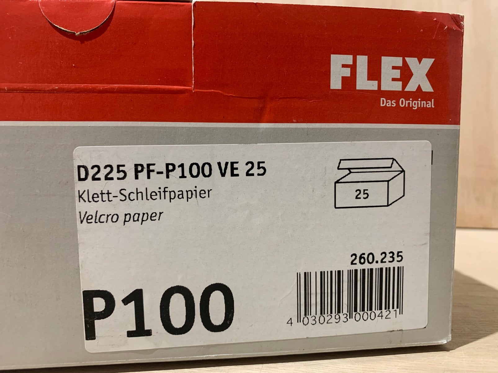 FLEX Schuurschijven P100 – Doos a 25 st – D225 - NIEUW, Flexpowertools, Flex powertools, Flex powertools, Nieuw