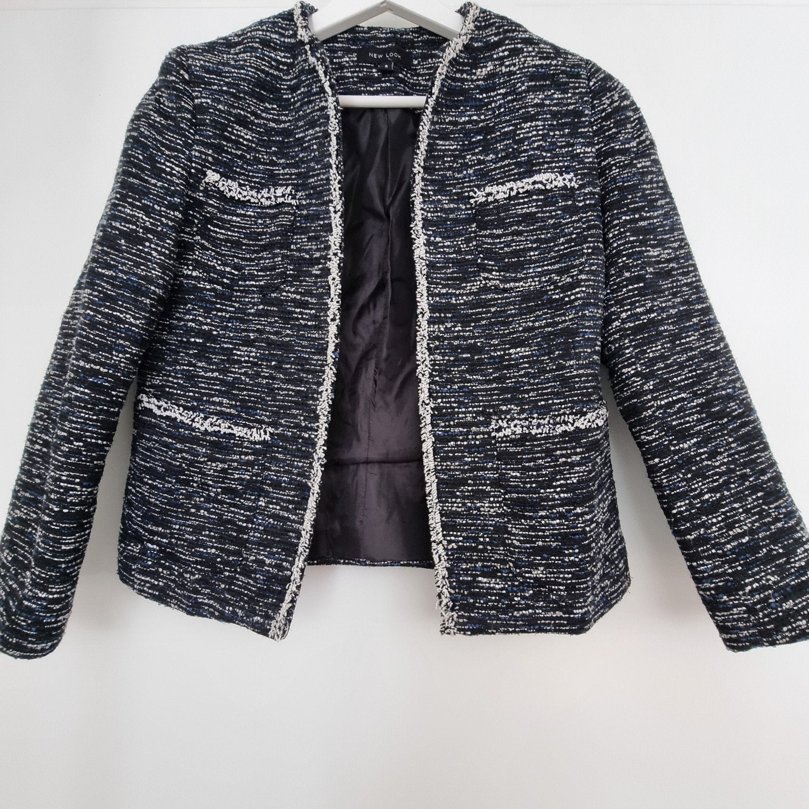 New Look Tweed Jasje Maat 8 / 36 (S), New Look, Zwart, Ophalen of Verzenden, Zo goed als nieuw