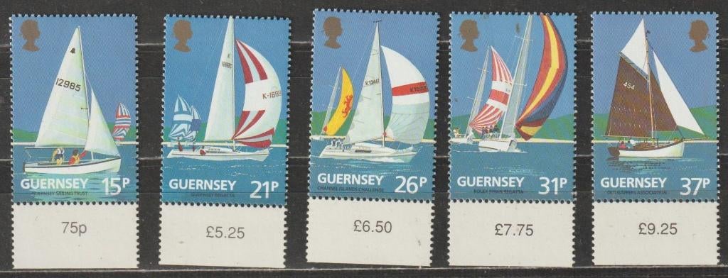 2565. Guernsey 522/26 pfr. Zeiljachten, Ophalen of Verzenden, Postfris