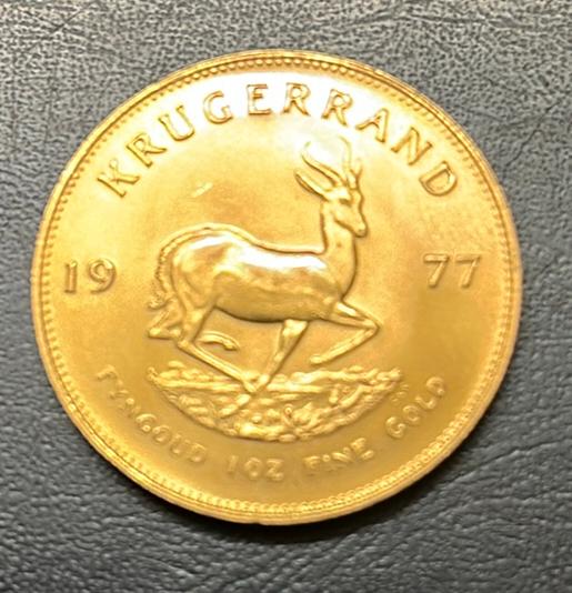 krugerrand 1 ounce goud 1977. 2,5% boven koers, Ophalen of Verzenden, Goud