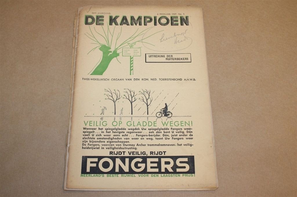 De Kampioen - Nr. 3 - 1937, Ophalen of Verzenden, 1920 tot 1940, Knipsel(s)