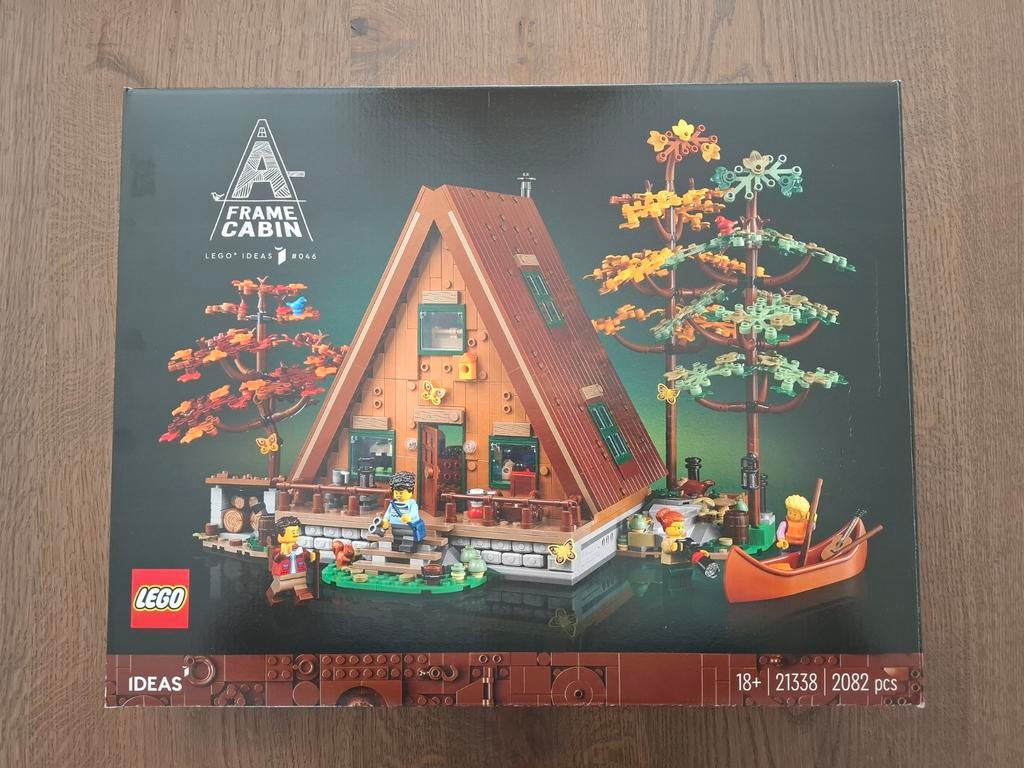 Lego Ideas A-Frame Cabin 21338, Ophalen of Verzenden, Zo goed als nieuw, Complete set, Lego