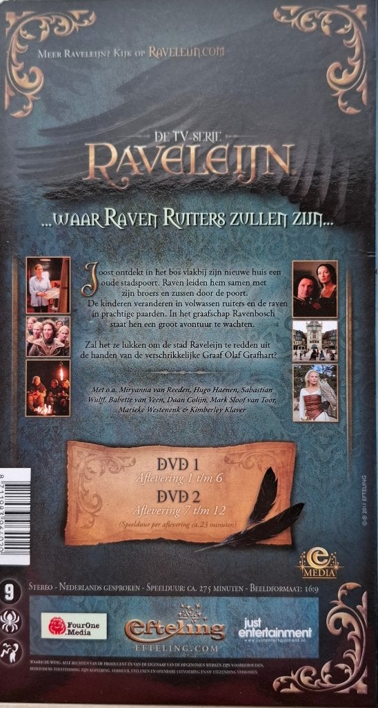Efteling Raveleijn 2 dvd KRASVRIJ, Alle leeftijden, Ophalen of Verzenden, Zo goed als nieuw