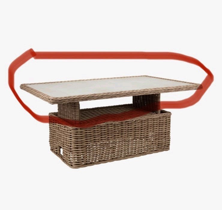 EJER JYSK Lounge Tafelblad tuintafel - Nieuw in doos., Ophalen of Verzenden, Nieuw, Rechthoekig