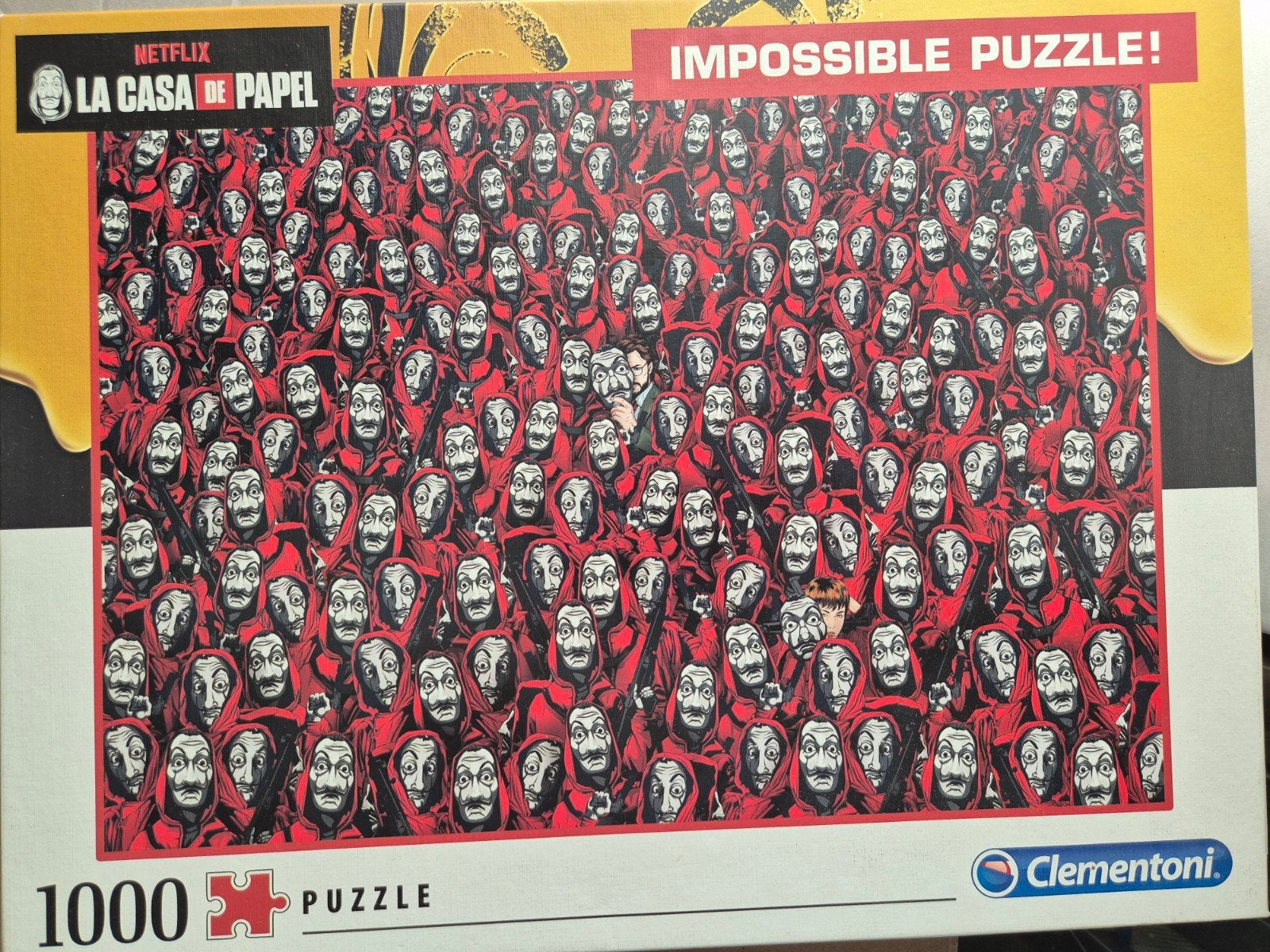La Casa de Papel Clementoni Puzzel 1000 Stukjes, Ophalen, 500 t/m 1500 stukjes, Zo goed als nieuw, Legpuzzel