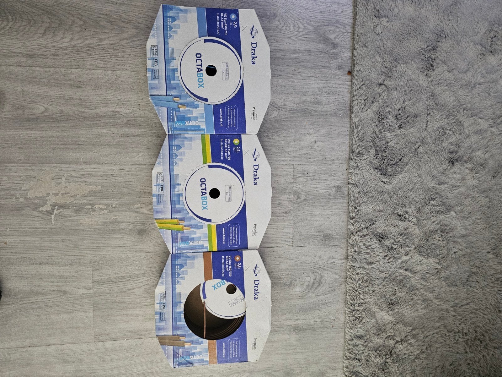 Draka installatiedraad 2.5mm² 100m, Ophalen, Nieuw, Draka, Kabel of Snoer