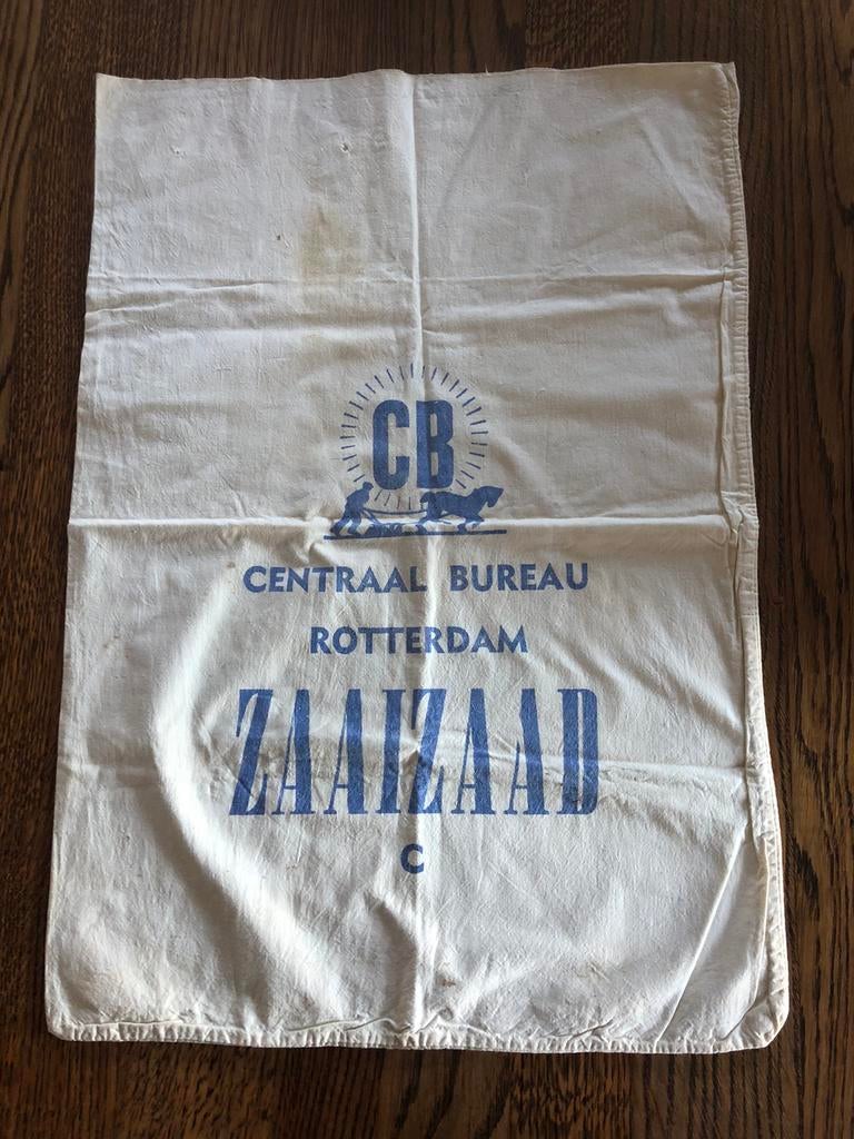 Vintage linnenzak vh “Centraal Bureau” in Rotterdam, Ophalen of Verzenden