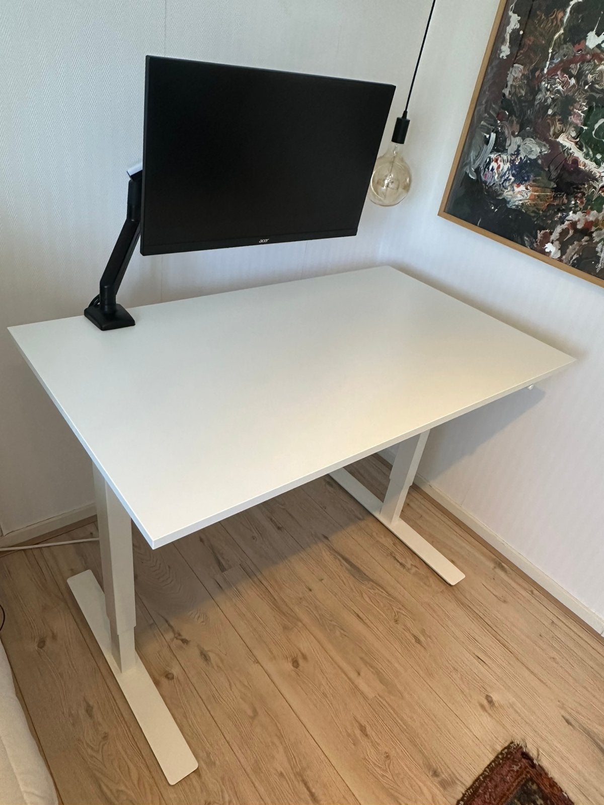 IKEA TROTTEN sta/zit bureau, Ophalen, Zo goed als nieuw