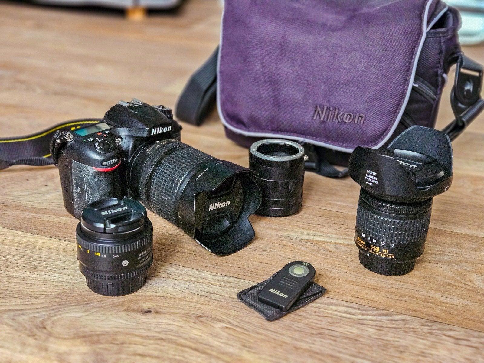 Nikon D7200 + 18-140mm + 10-20mm + 50mm + tussenringen, Ophalen, Gebruikt, Spiegelreflex, Bodydop