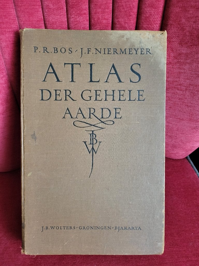Atlas der gehele aarde 1951, Gelezen, P.R. Bos, J.F. Niermeyer, Overige atlassen, Ophalen of Verzenden