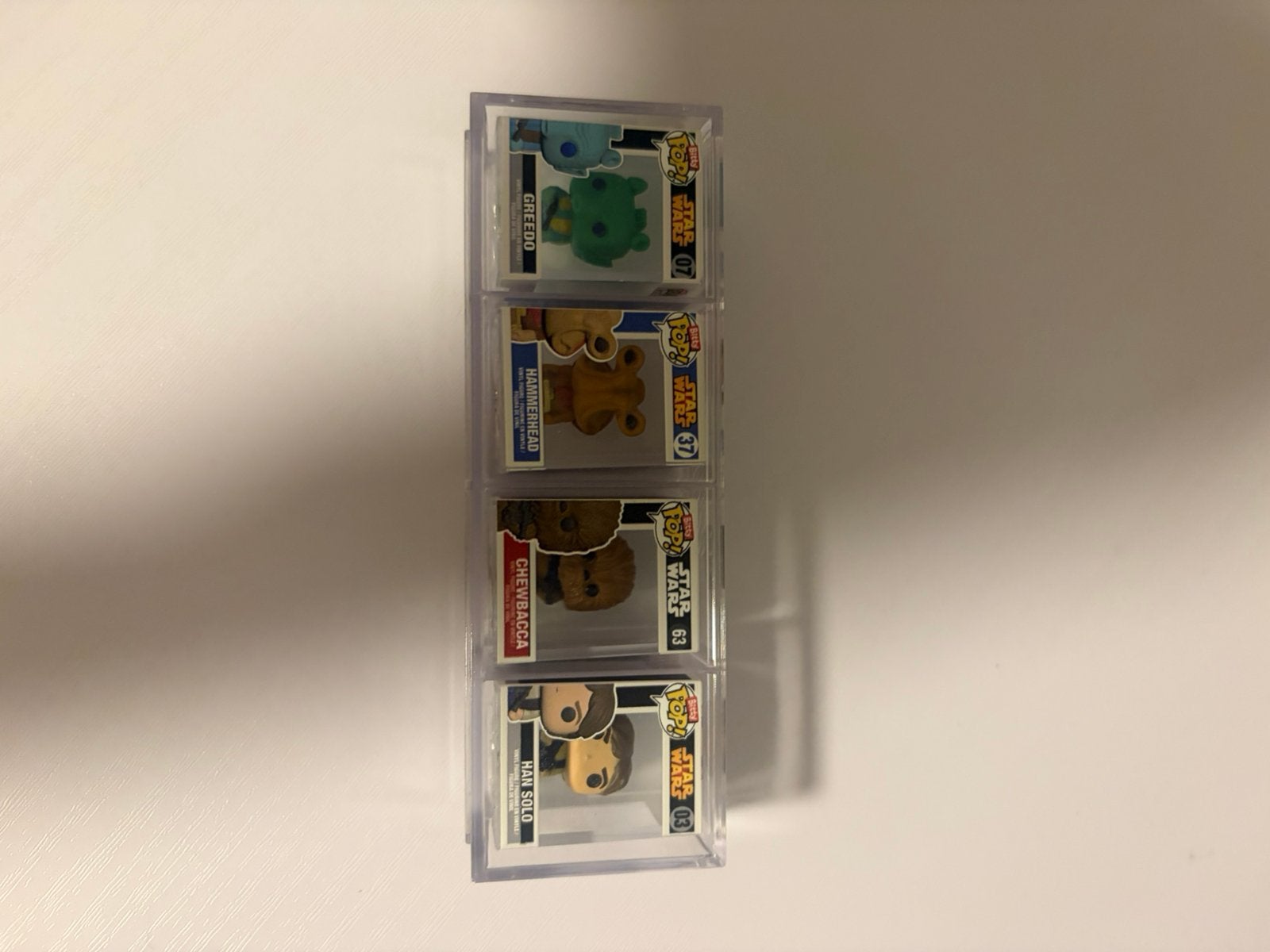 Star Wars Funko Pop! Minis - Han Solo, Chewbacca, Greedo, Ophalen of Verzenden, Zo goed als nieuw, Actiefiguurtje