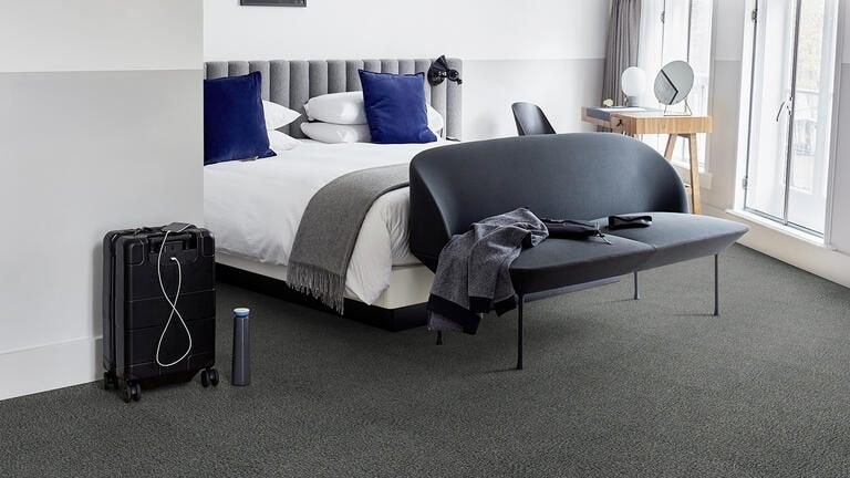 Grijze hoogpolige tapijttegels Touch&Tones103 Mushroom, 75 m² of meer, Nieuw, Ophalen of Verzenden, Tapijttegels