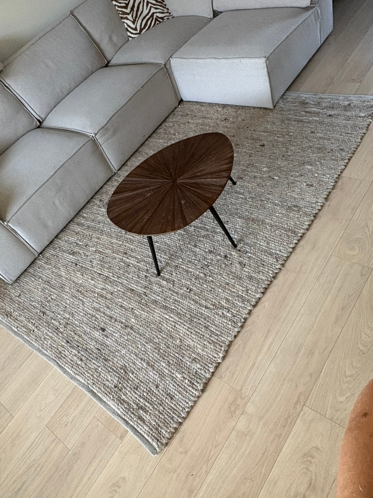 Wollen vloerkleed Feline taupe/gemeleerd 160x230cm Volero, Ophalen, 150 tot 200 cm, 200 cm of meer, Zo goed als nieuw