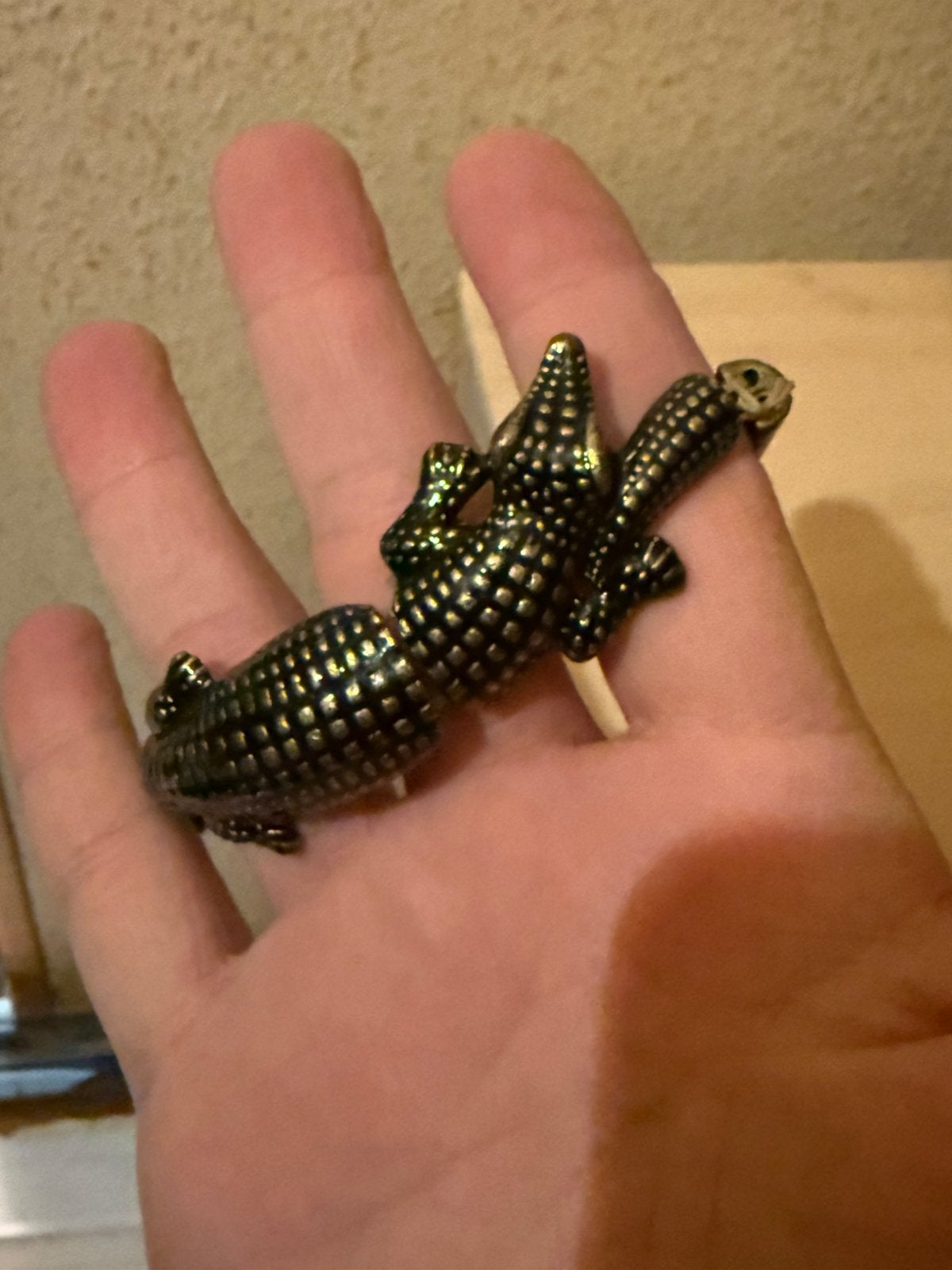 Armband van krokodil of alligator, Ophalen of Verzenden, Gebruikt