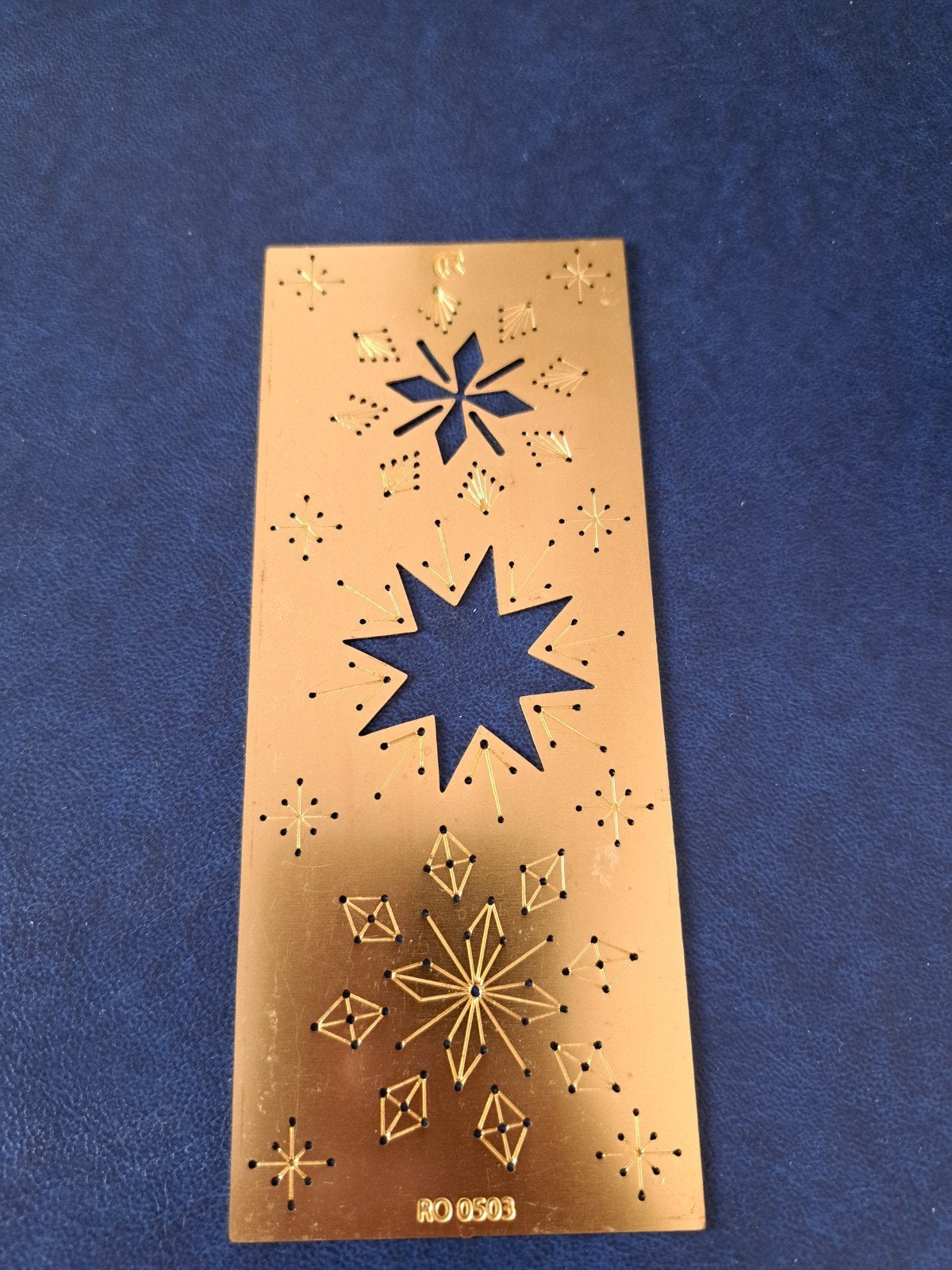 Metalen sjabloon voor borduren of kaarten maken - Kerst, Goud, Gebruikt, Gereedschap of Toebehoren, Herbruikbaar