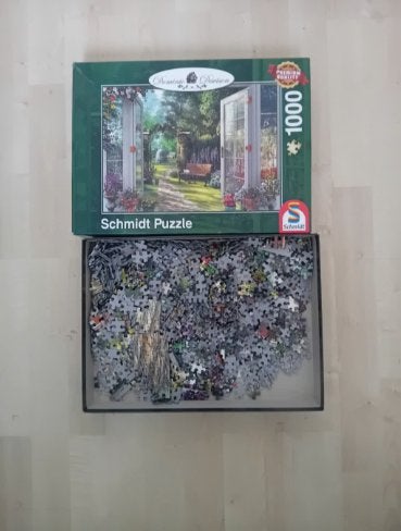 schmidt puzzel compleet 1000 stukjes, Ophalen of Verzenden, 500 t/m 1500 stukjes, Zo goed als nieuw