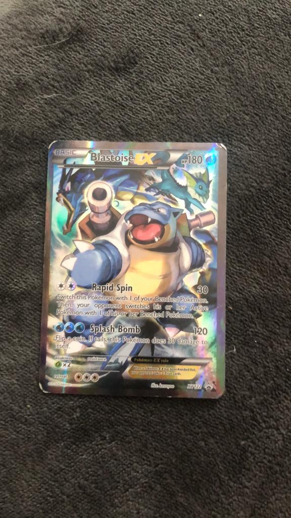 Blastoise EX pokemon kaart, Ophalen of Verzenden, Zo goed als nieuw, Zwart