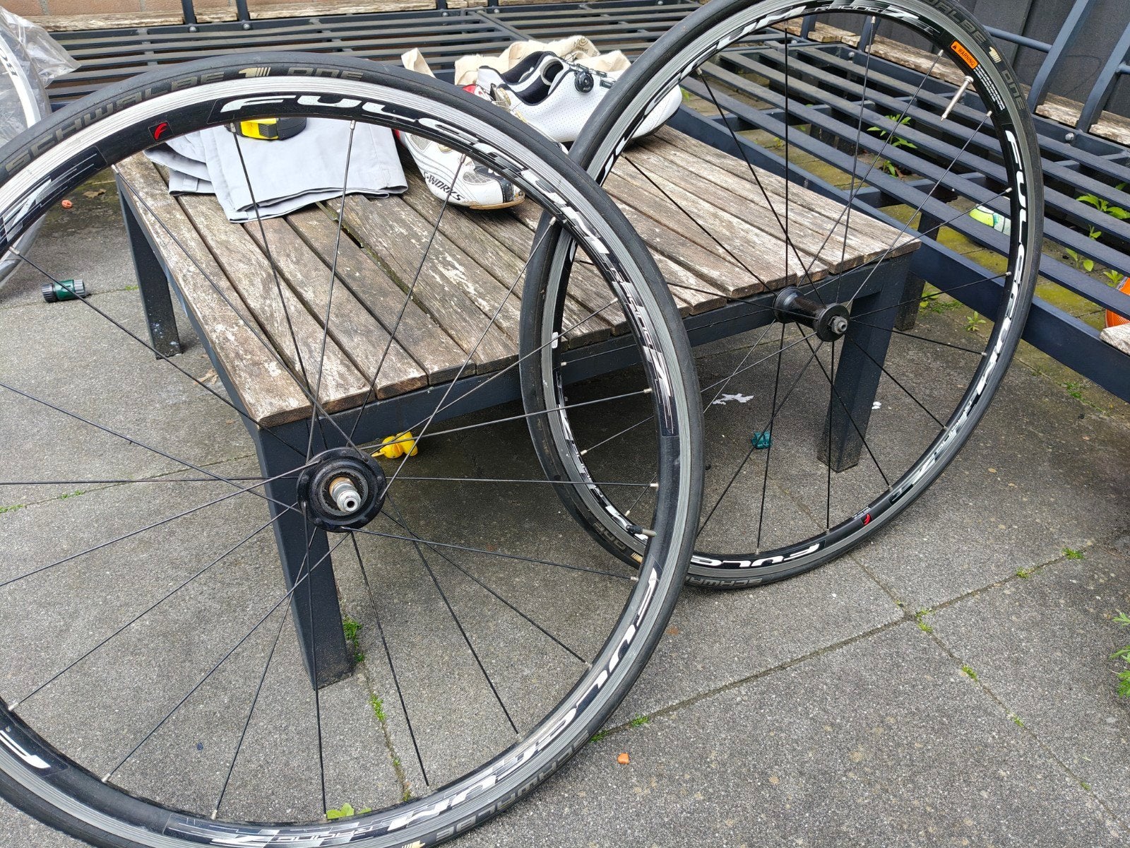 Fulcrum Racing 7 racefiets wielen met Schwalbe One banden, Ophalen, Gebruikt