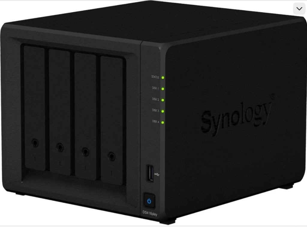 NAS: Synology DS418play met 4x 2GB HDD, Computers en Software, Ophalen, Zo goed als nieuw