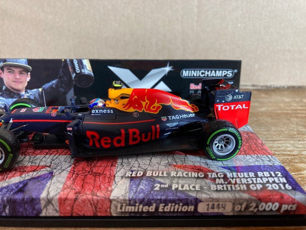 ✅ Max Verstappen 1:43 editie 12 2nd Place British GP 2016, Ophalen of Verzenden, Nieuw, Formule 1