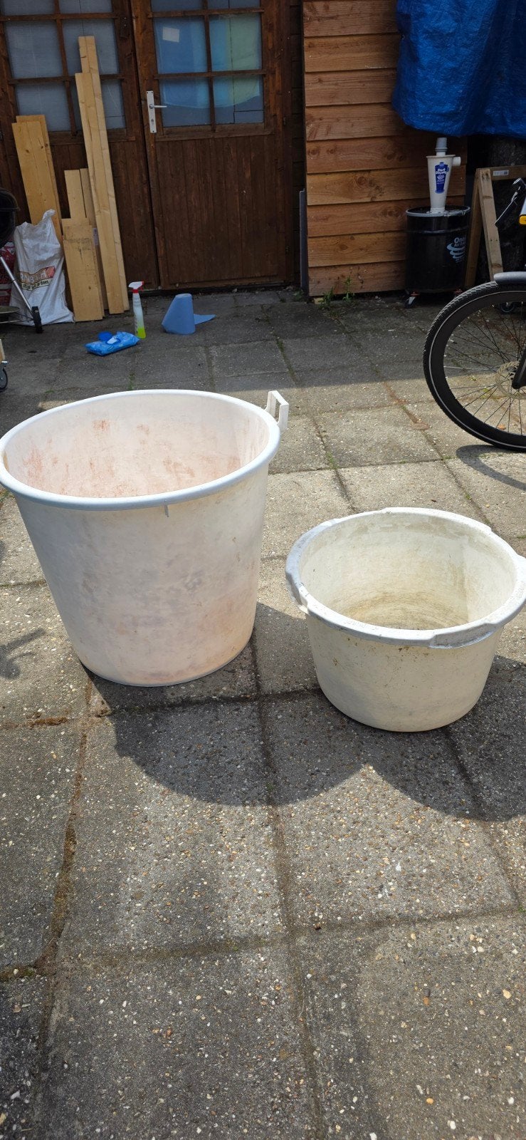 stukadoors specie/mortelkuip groot en kleinnwit, Ophalen