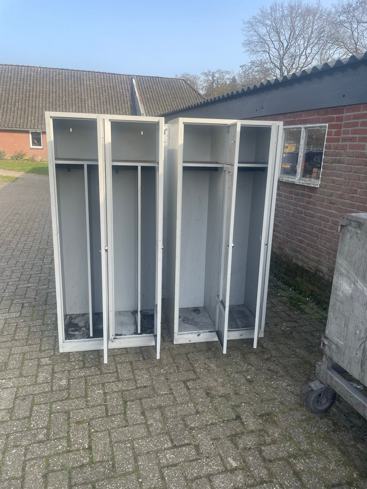 Set van 3 gebruikte lockers, ideaal voor opslag, Ophalen, Gebruikt