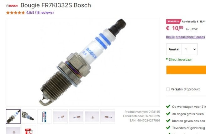 6 BOSCH Plat/Iridium bougies  FR7KI332S, Auto-onderdelen, Motor en Toebehoren, Ophalen of Verzenden, Nieuw, Opel