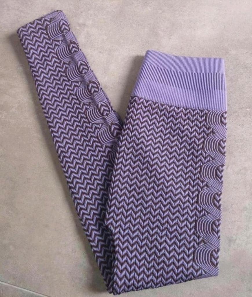Nieuwe Eksept structure legging maat M/L, Legging, Paars, Nieuw, Maat 40/42 (M)