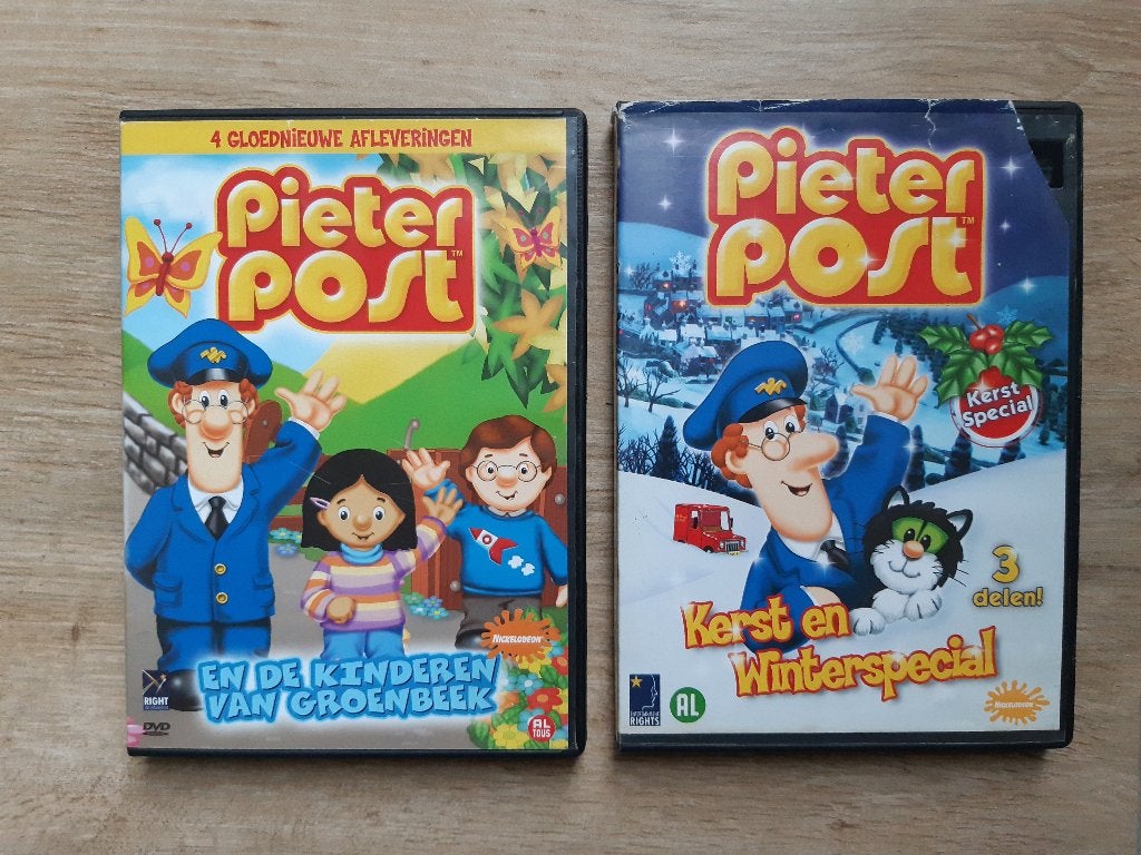 2 x DVD Pieter Post, Europees, Gebruikt, Tekenfilm, Alle leeftijden
