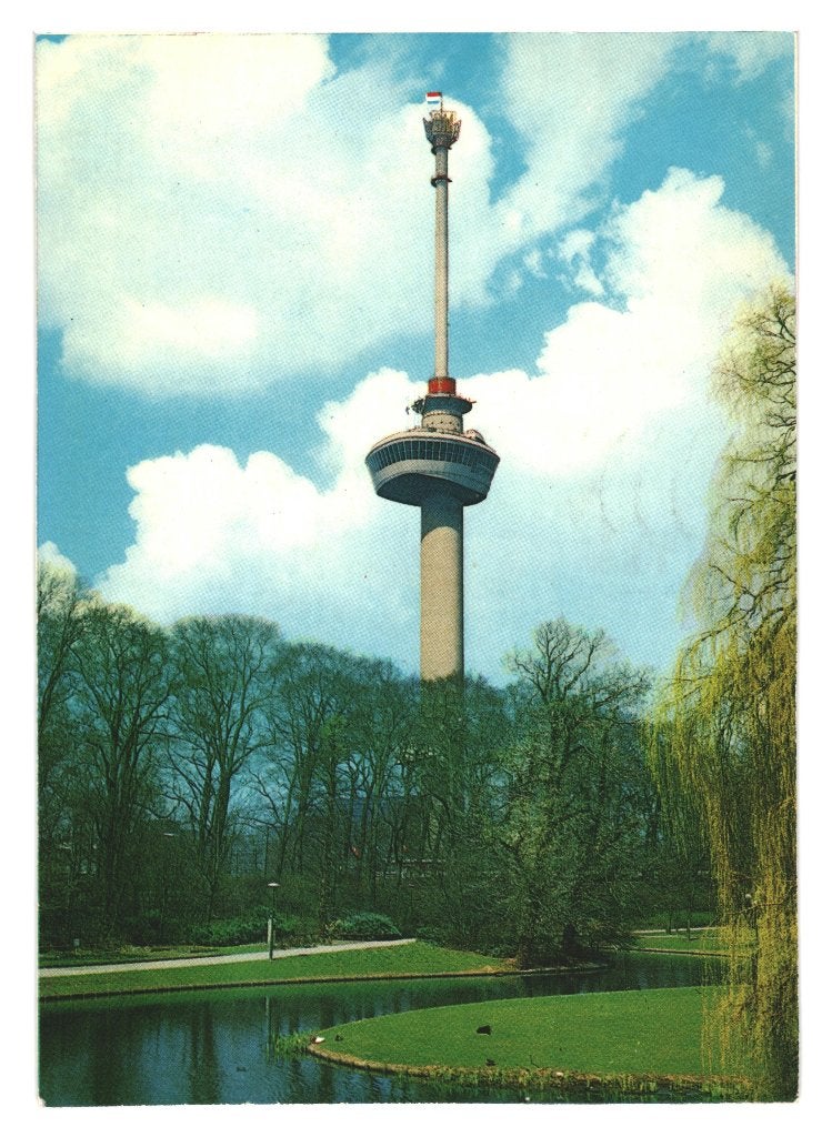 988409 Rotterdam 1971 Wederopbouw Euromast Gelopen met zegel
