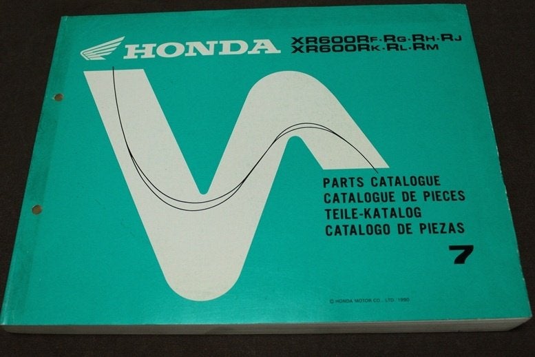 Honda XR600 R 1990 motorcycle parts catalogue  XL600R, Ophalen of Verzenden, Honda