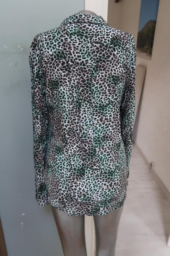 Geisha mooie blouse tijgerprint mt 38 zwart groen etc, Maat 38/40 (M), Overige kleuren, Geisha, Ophalen of Verzenden