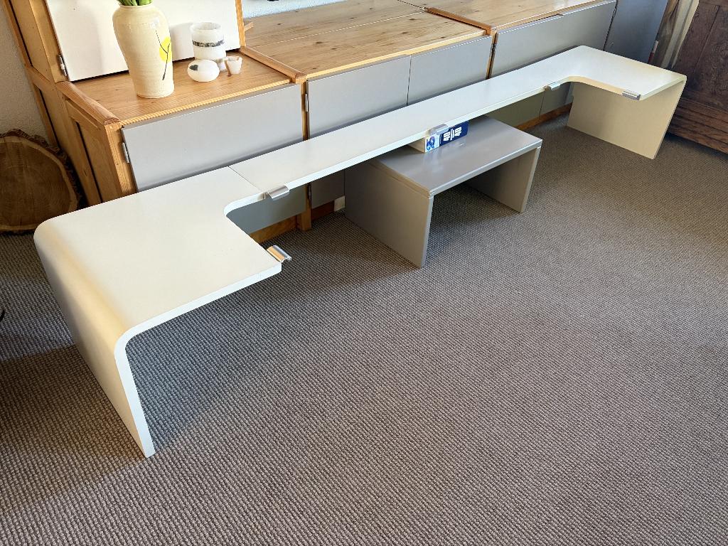 Auping Auronde achter element, Huis en Inrichting, Slaapkamer | Bedden, Gebruikt, Wit, Tweepersoons, 200 cm