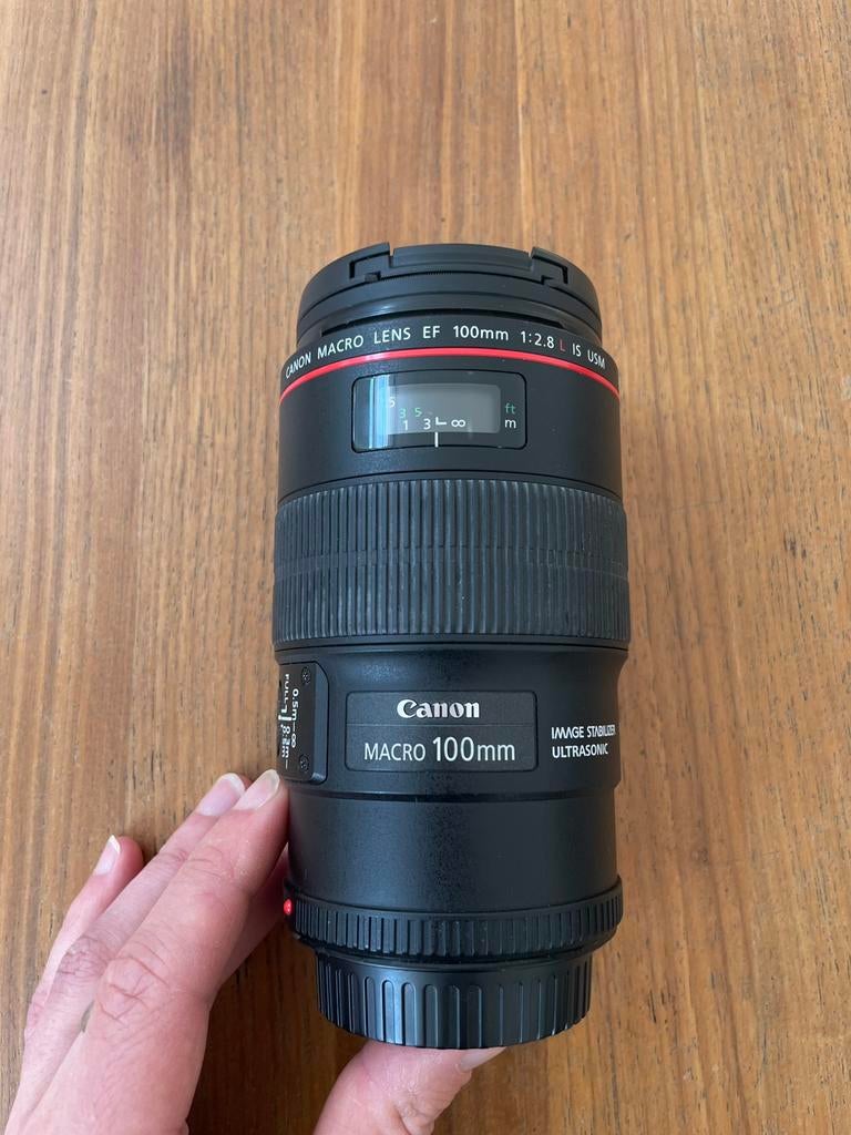 Canon EF 100mm / F2.8 L Makro IS USM Lens / Zeer Nette Staat, Ophalen of Verzenden, Zo goed als nieuw, Telelens